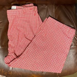 Plaid Red and White Westbound Pants